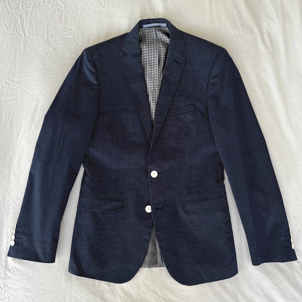 Ben Sherman Camden Slim Fit Dot Pattern Blazer 36R